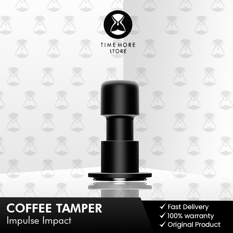 timemore impulse impact tamper ripple base 58.4mm / espresso coffee tamper dual spring