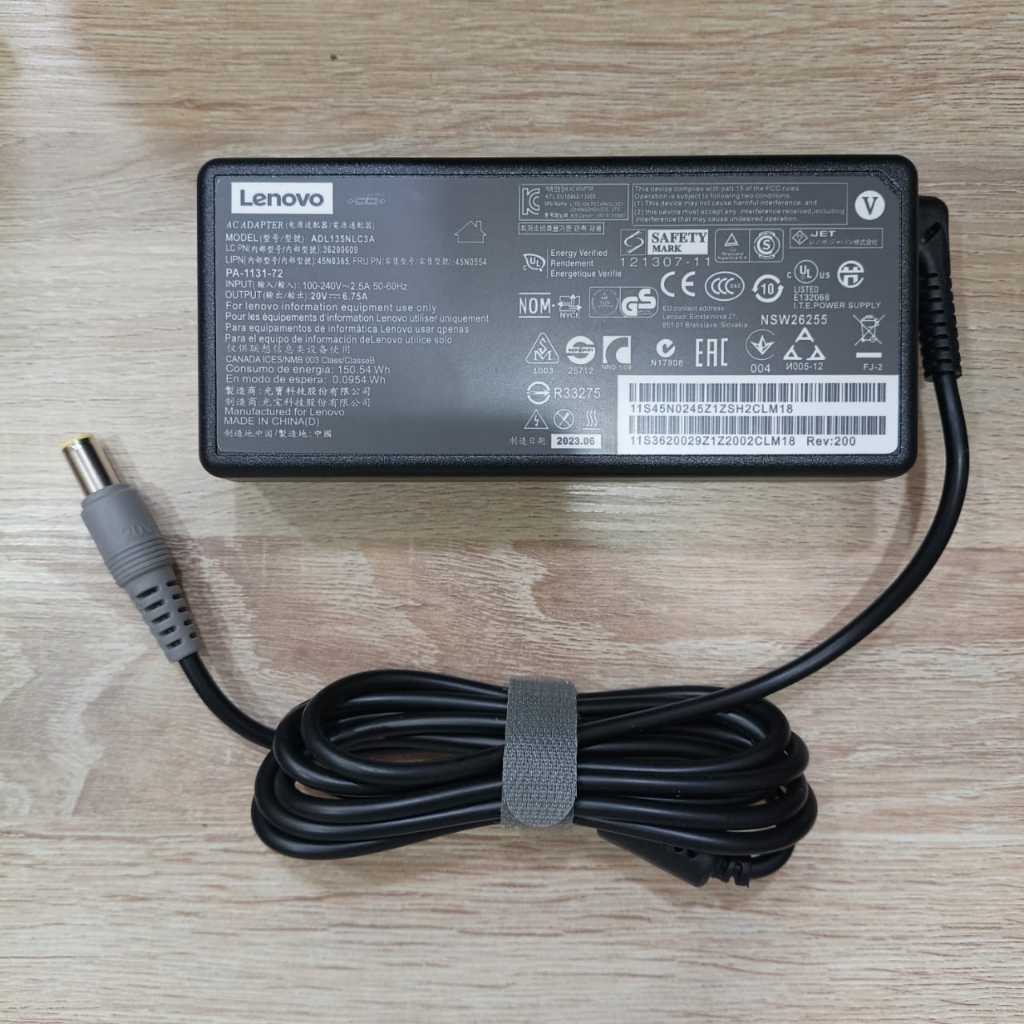 Adapter Adaptor Charger Laptop Lenovo ThinkPad T520 T520i T530 W510 W520 W530 45N0058 20V 6.75A (135