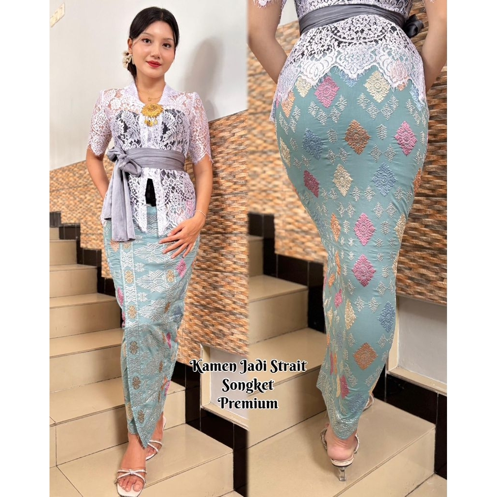ROK BORDIR SONGKET // Kamen jadi strait bordir