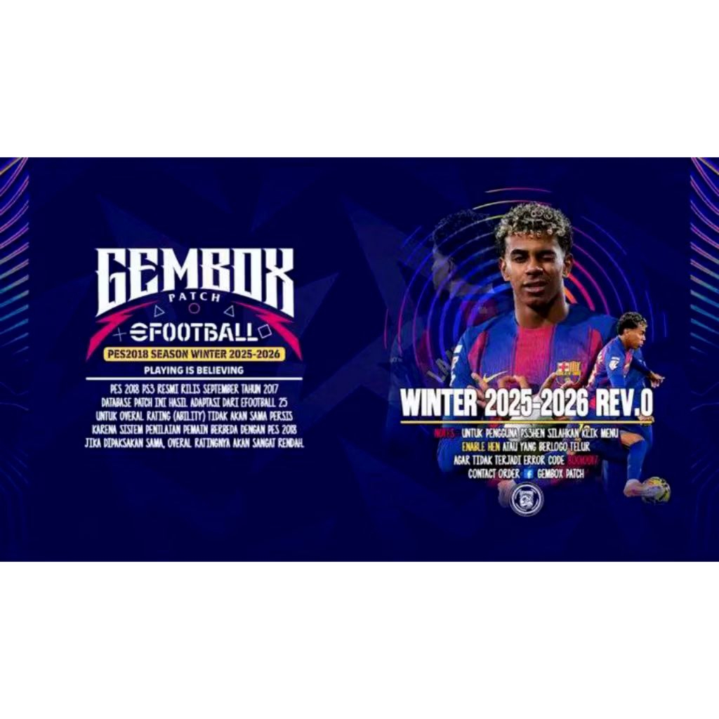 PES 2026 | GEMBOX PATCH PS3 2026 GAME PS3 PKG