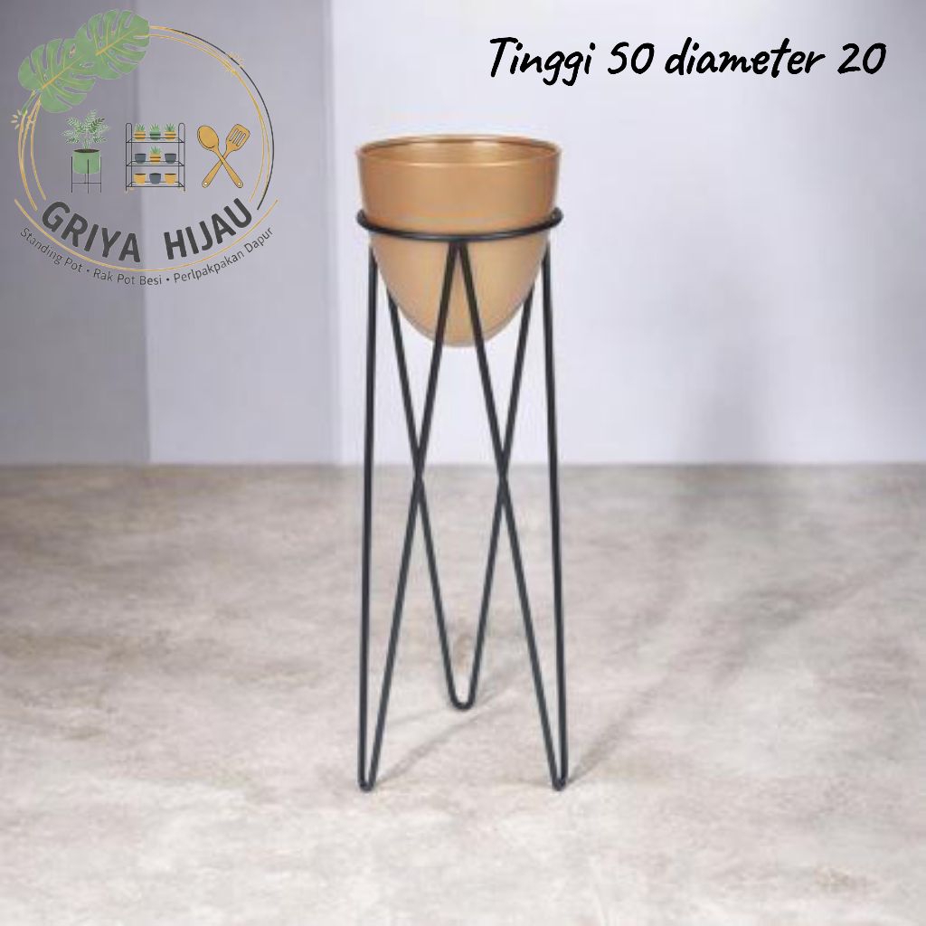 Tinggi 50 cm/Standing pot Minimalis Modern Besi