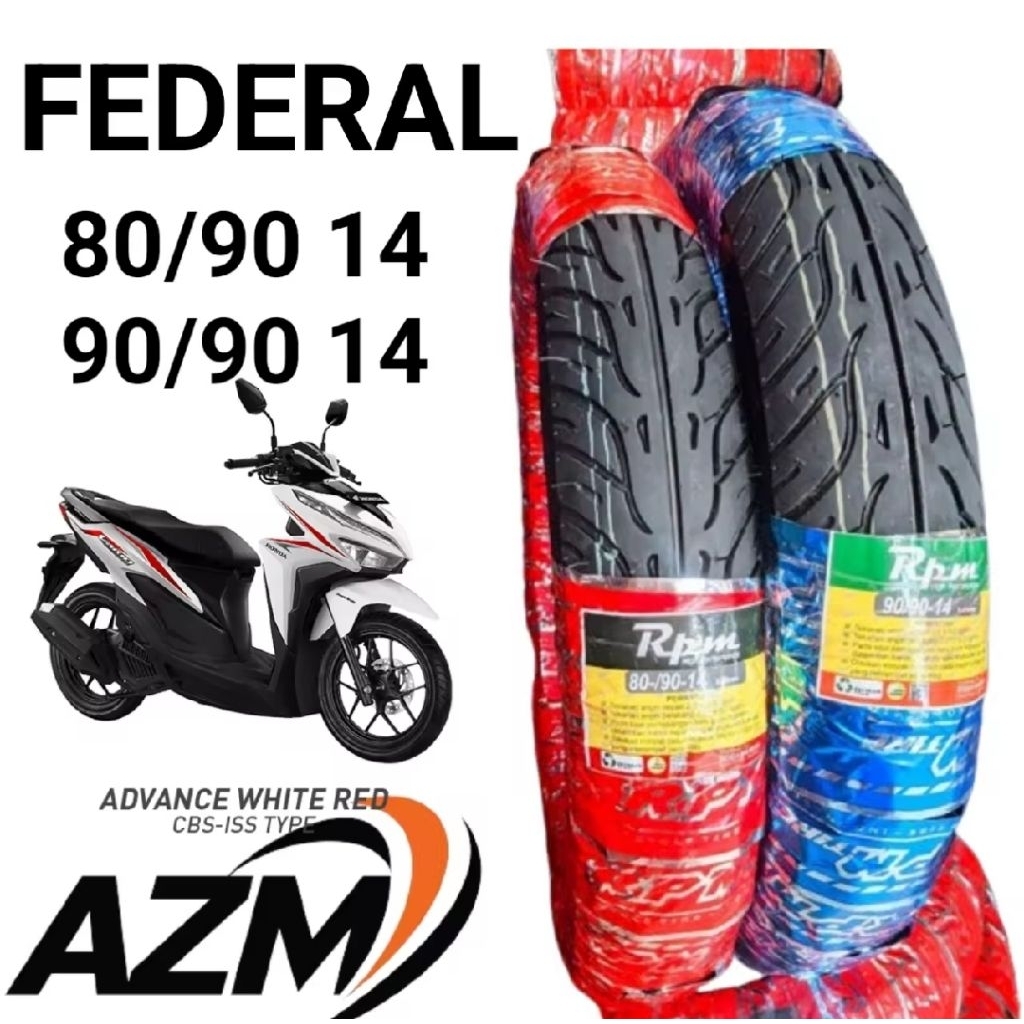 BAN FEDERAL TUBLES 80/90 90/90 14 MOTOR METIK