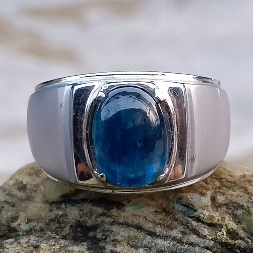 blue kyanite safir Australia ring monel halus