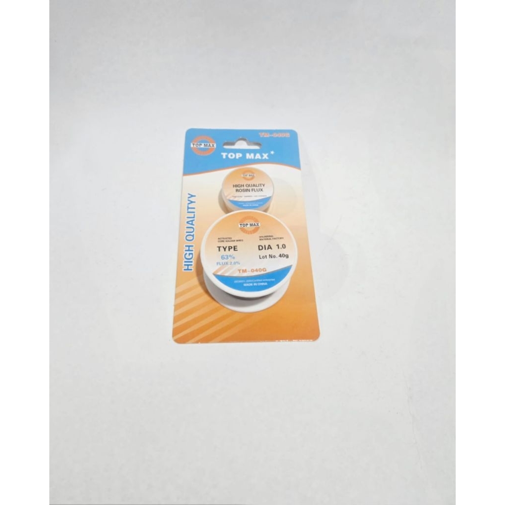 TOPMAX Timah Solder 0,8mm 60/40 / Timah Solder Pasta 2 in 1 Topmax