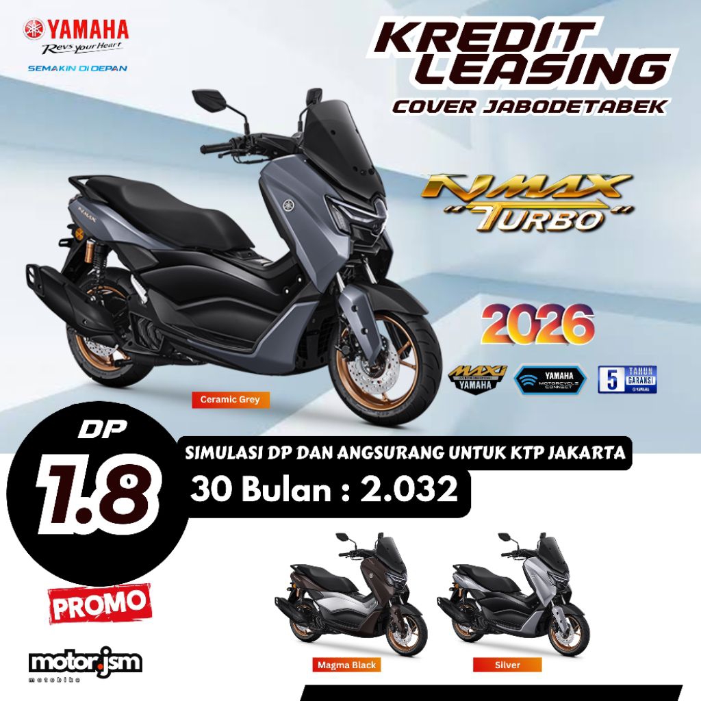 Dp Motor Yamaha NMax Turbo Kredit Leasing Jakarta Bekasi Depok Tangerang