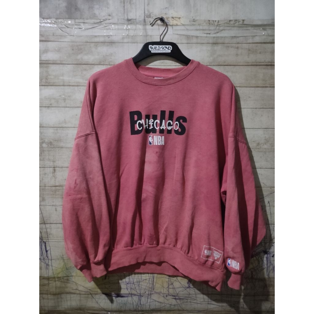 NBA Chicago Bulls Original Official Crewneck Red Size XL
