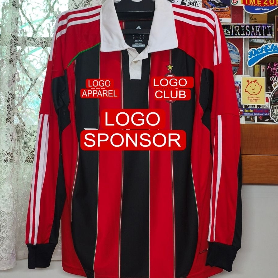Jersey AC Milan Home 2012 Long Sleeve Grade Ori Second