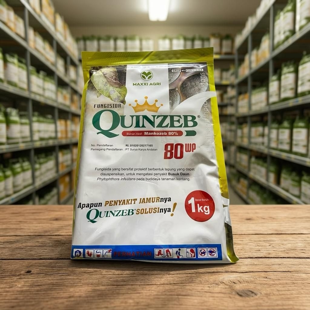 FUNGISIDA QUINZEB 80WP 1 kg - Fungisida Berbahan Aktif Mancozeb