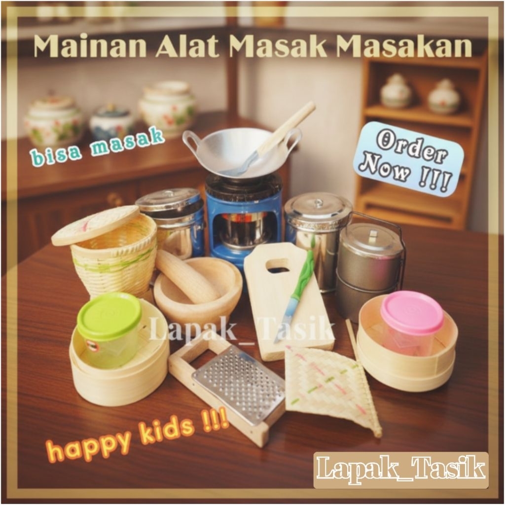 Mainan Jadul / Mainan Anak Perempuan / Mainan masak masakan satu set kompor sumbu