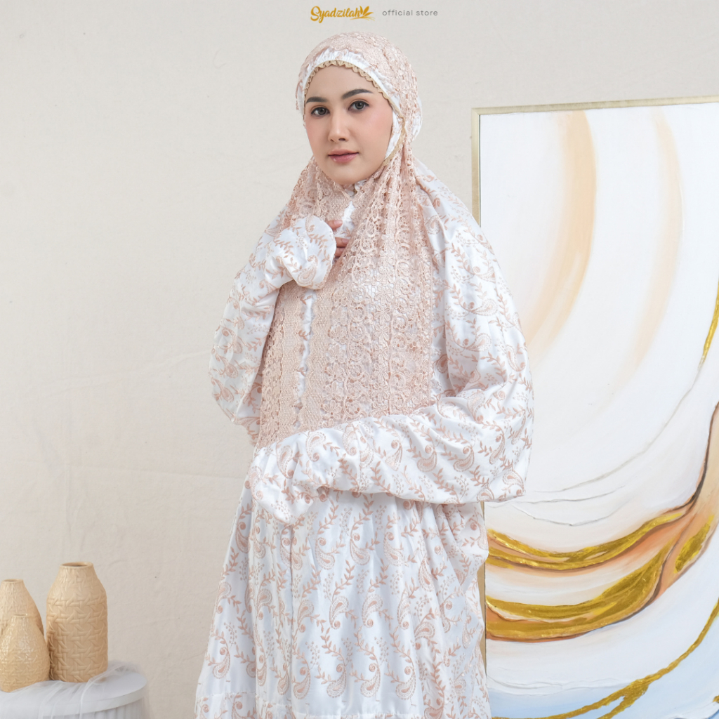 SYADZILAH - Mukena Terusan Dewasa Sutra Paris Catalina Rambat