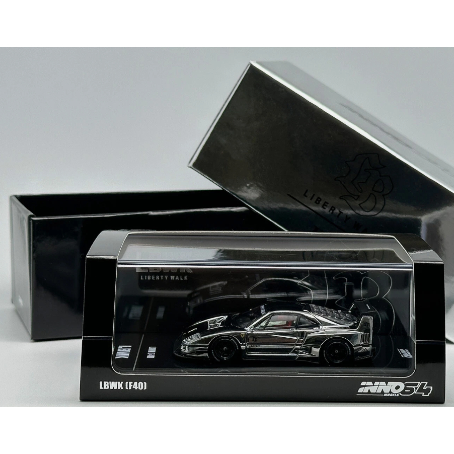 INNO64 LBWK Ferrari F40 Chrome Silver 2024