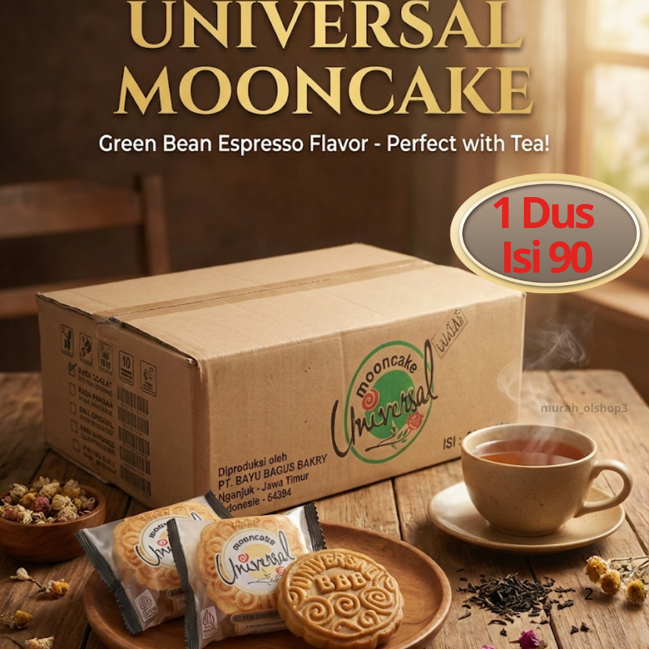 Kue Bulan Universal Halal - 1 Dus 90 Pcs - Jaminan Expired Lama & Fresh