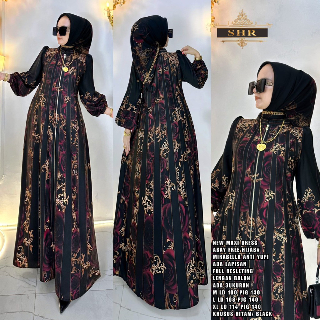 ORI SHR 100% - ABAYA SET HIJAB PREMIUM