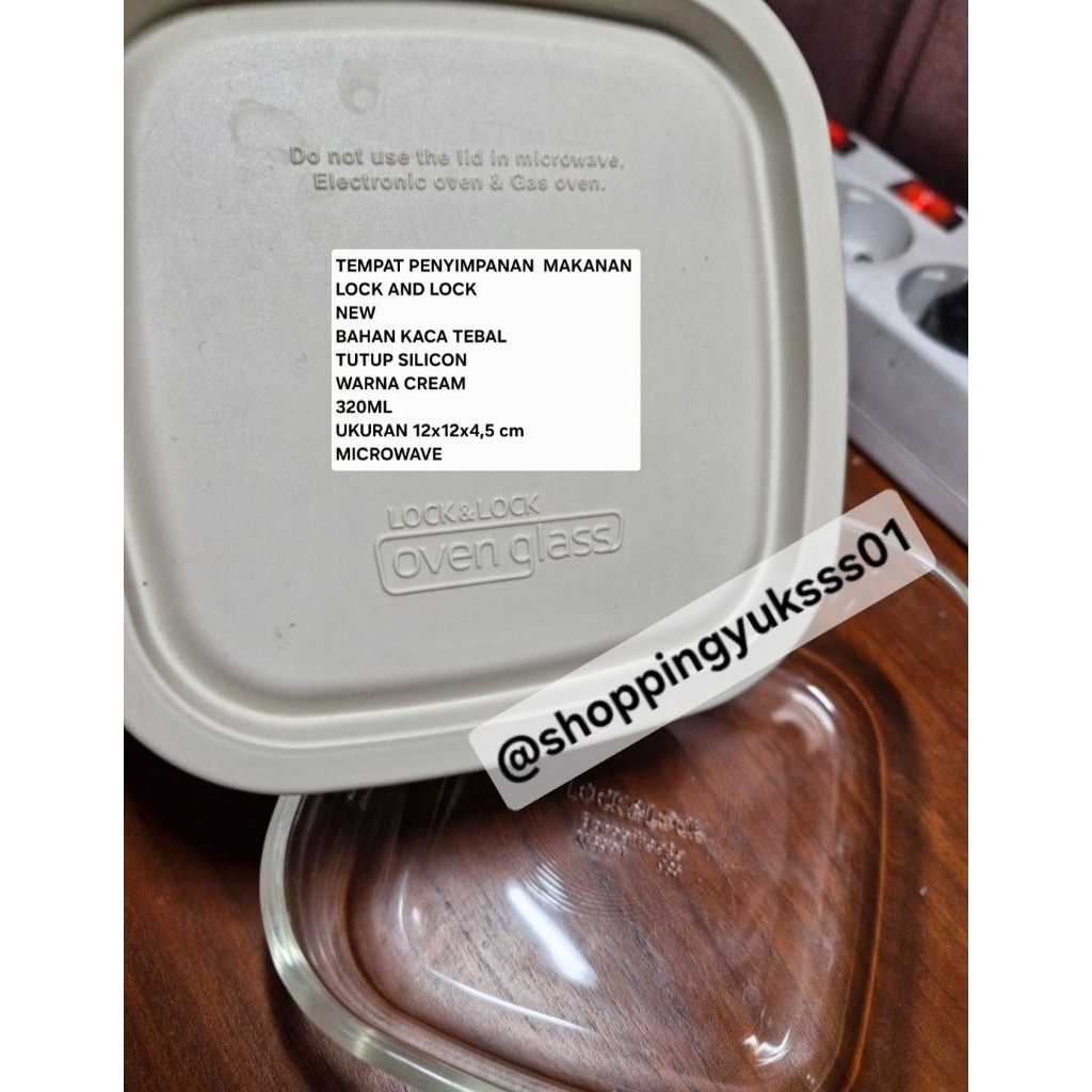 TEMPAT PENYIMPANAN MAKANAN LOCK AND LOCK OVEN GLASS 320 ML NEW