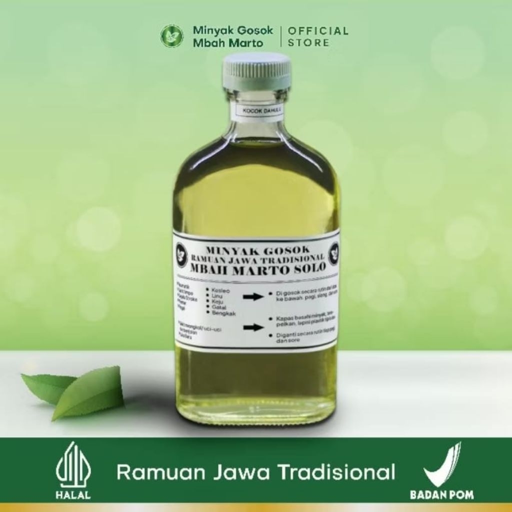 Minyak Gosok Mbah Marto Solo 250ml - Tradisional, Meresap Cepat, Sensasi Hangat