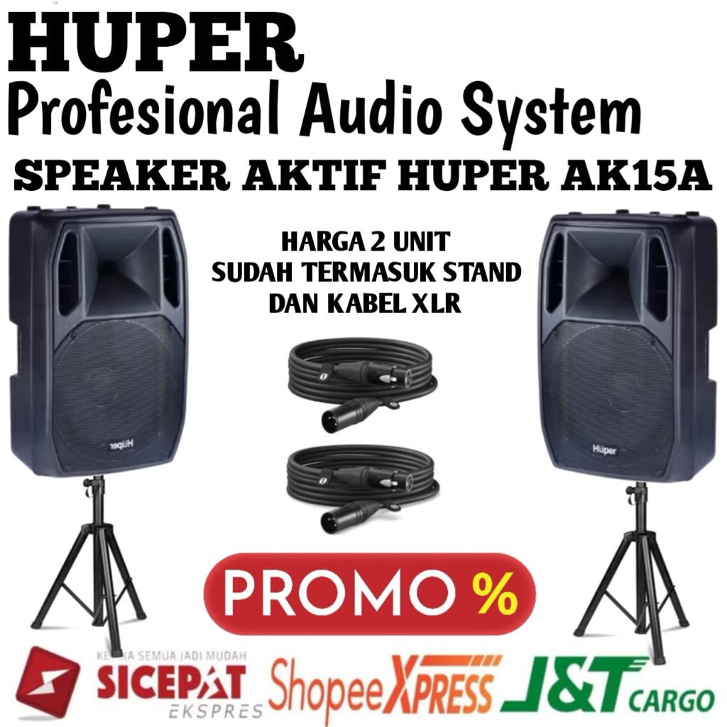 Speaker Aktif Huper Ak15a Original Speaker Aktif 15inch Huper Ak15a
