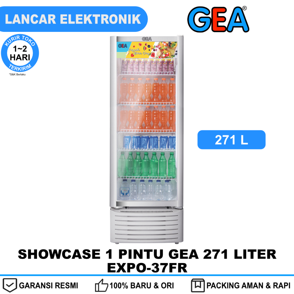 Showcase GEA 1 Pintu 282 / 271 Liter EXPO-37FR - Display Cooler