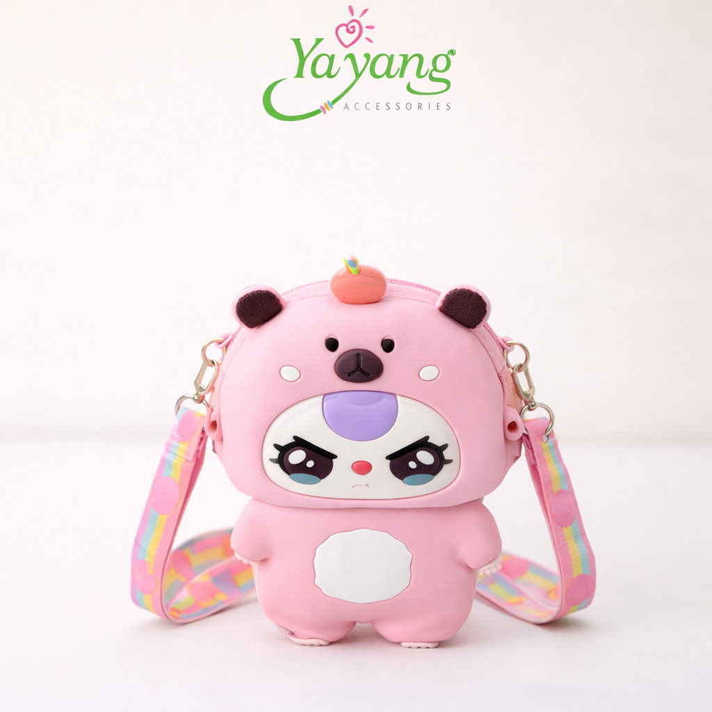 Yayang Tas Anak Perempuan Karakter Baby Three Sling Bag Mini Tas Selempang Anak Kekinian