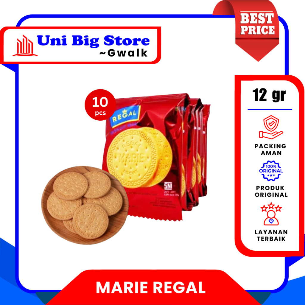 MARIE REGAL SPESIAL RENTENG BISKUIT REGAL - 10 pcs X12 gr