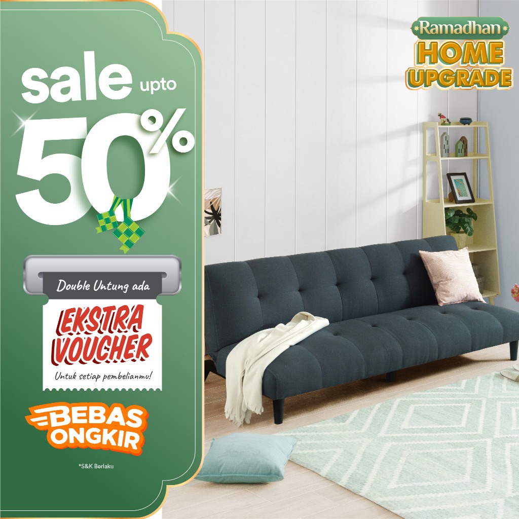 IFURNHOLIC Varyag Sofa Bed Minimalis Ruang Tamu | Sofa Lipat 3 Dudukan
