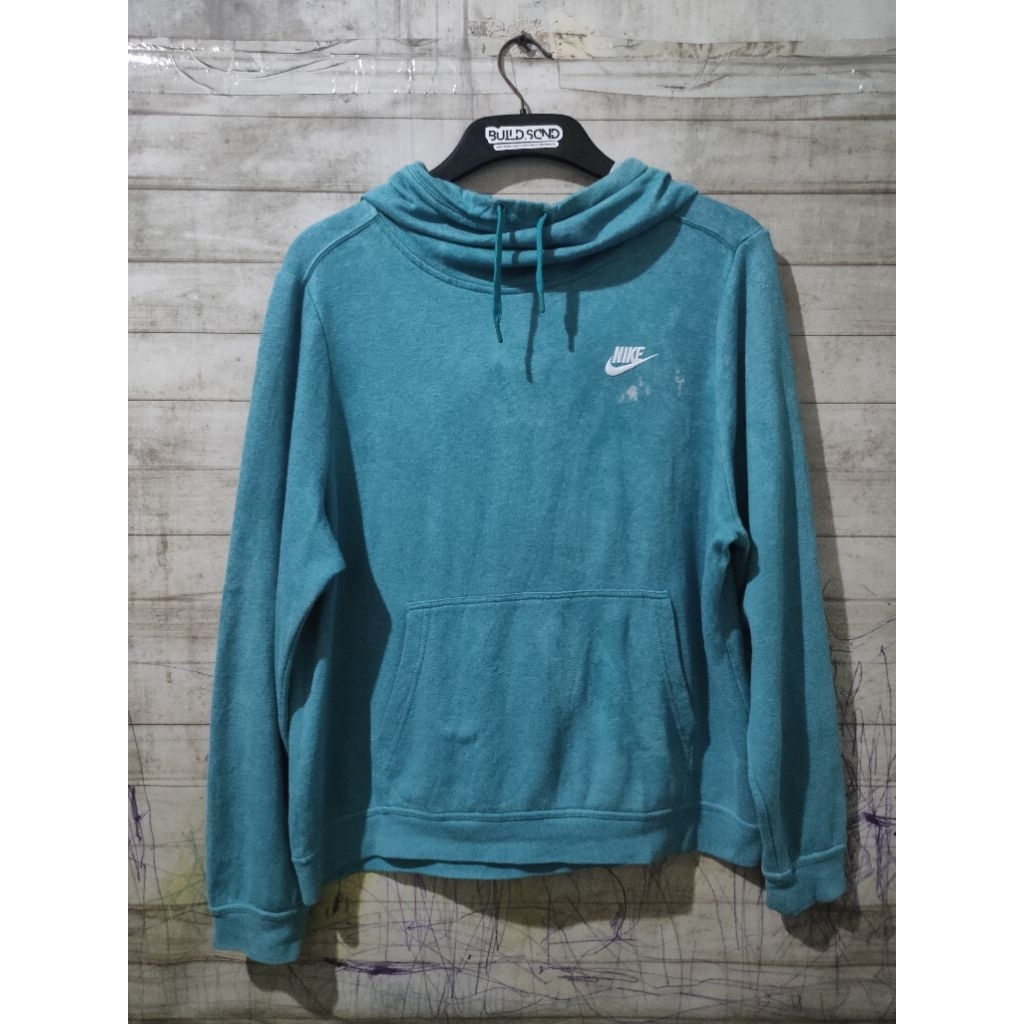 Nike Funnel-Neck Green Tosca Misty Hoodie Original Rare Size L