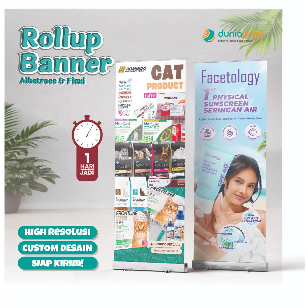 Cetak Banner | Roll Banner | Roll Up Banner | Banner Roll Up | Dunia Print