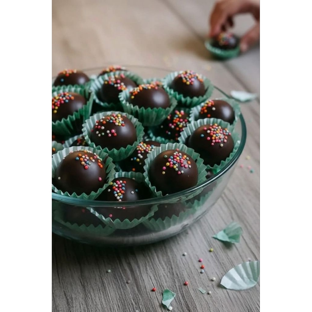 KUE LEBARAN BOLA BOLA COKLAT SPRINGKEL 250GR