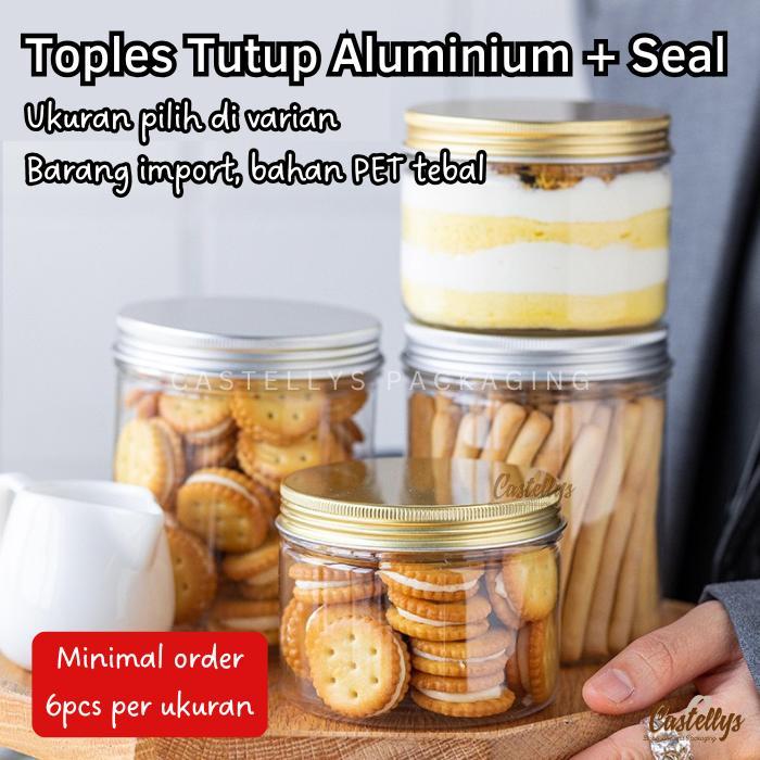 Toples Botol Jar Mika Plastik Premium Kue Kering Cookies Snack Dessert