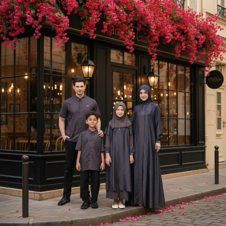 SARIMBIT KELUARGA NIBRAS RAYYA SERIES 2026 DHYAKU VIOLET BY NBRS FASHION BAJU COUPLE GAMIS DEWASA BU