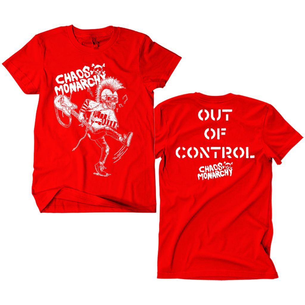Kaos Band Punk Chaos  Monarchy - Out Of Control merah