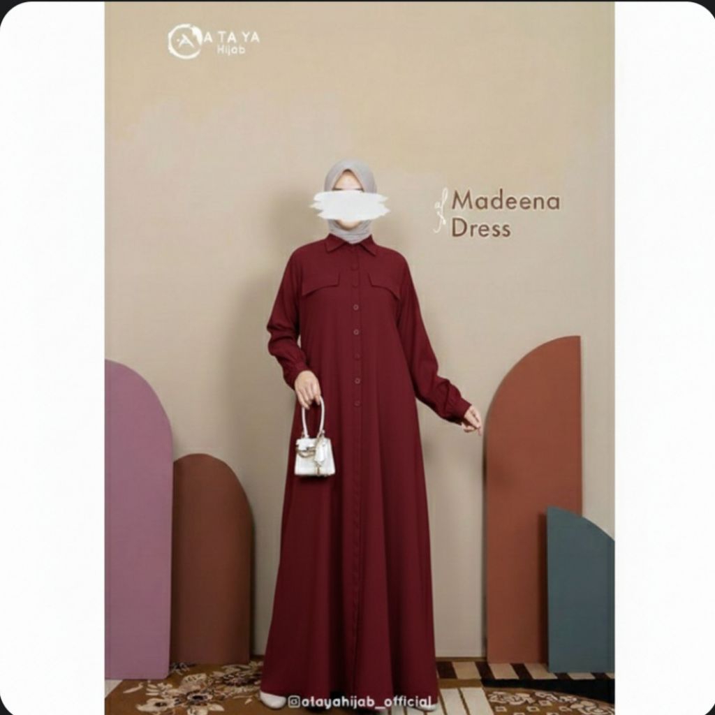 Madeena dress gamis original attaya hijab