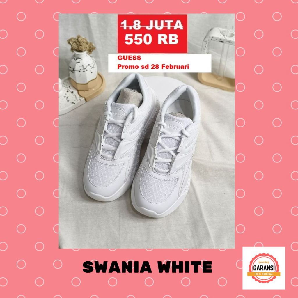 Sepatu sneakers wanita seri SWANIA Guess 100% original store