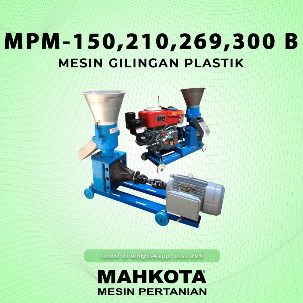 MAHKOTA MESIN CETAK PELET PANGAN TERNAK MPM-120 KAPASITAS 120 KG