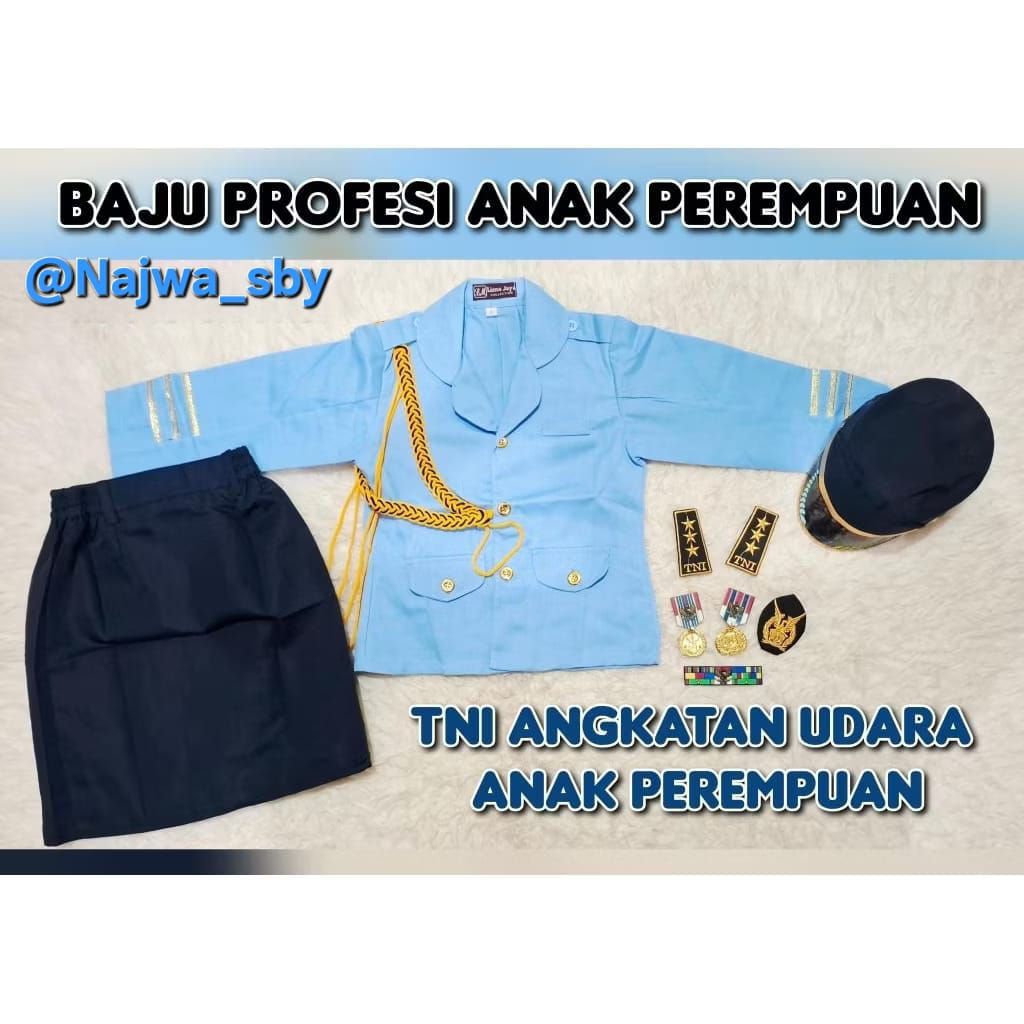 BAJU PROFESI ANAK Perempuan TNI Angkatan Udara