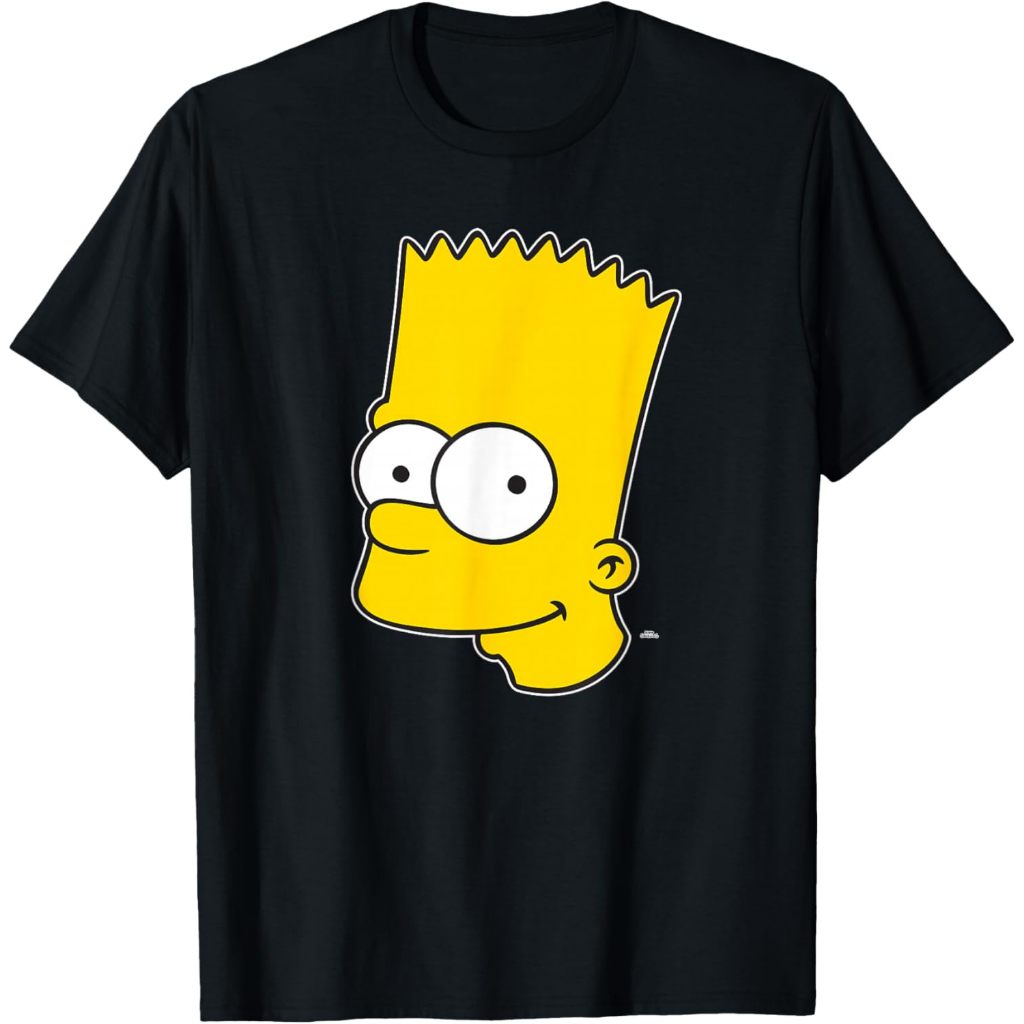 Kaos The Simpsons Bart Simpson Face T-Shirt – Baju Vintage 90s Retro Pria Wanita Unisex Cotton Combe