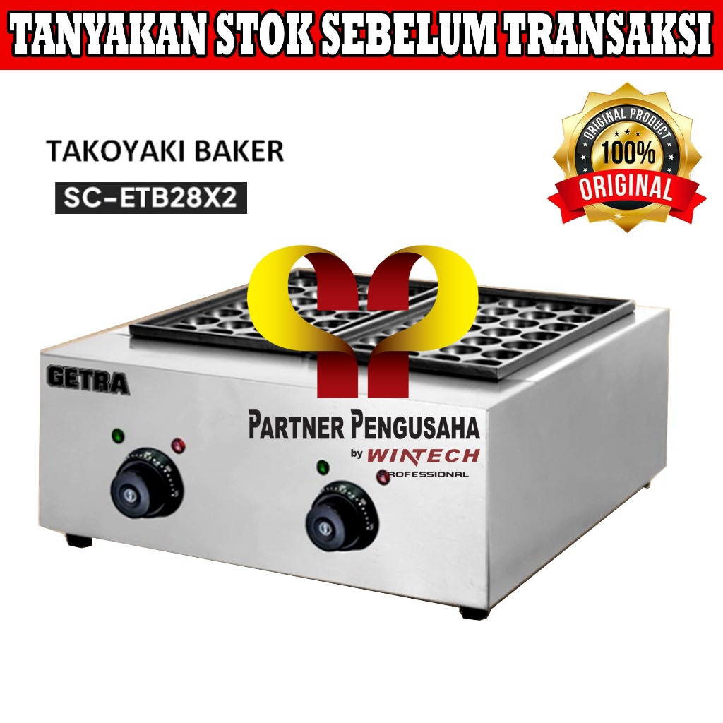 GETRA SC-ETB28X2 Electricity Takoyaki Baker / Mesin Pembuat Takoyaki / Cetakan Takoyaki Anti Lengket