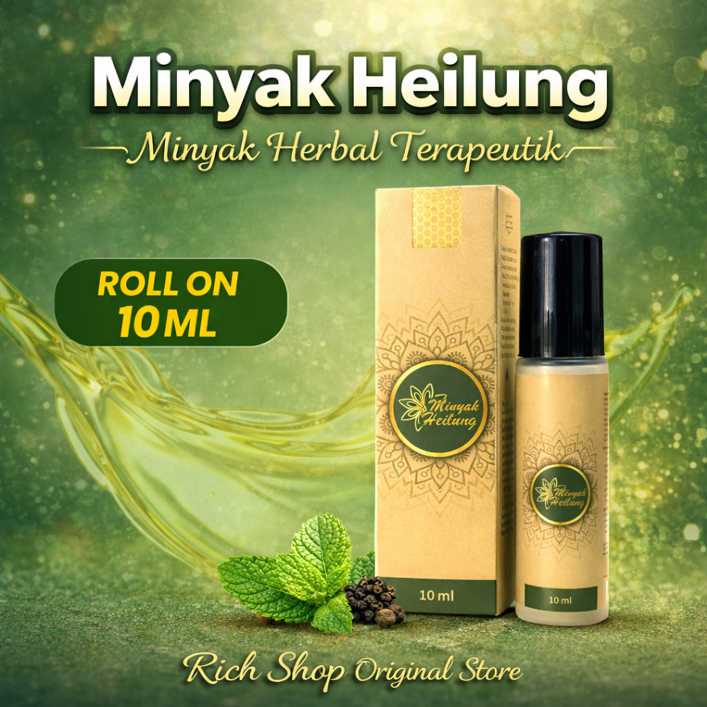 Heilung Oil Minyak Aromaterapi Herbal Meredakan Insomnia Anxiety GERD 10ml Roll On