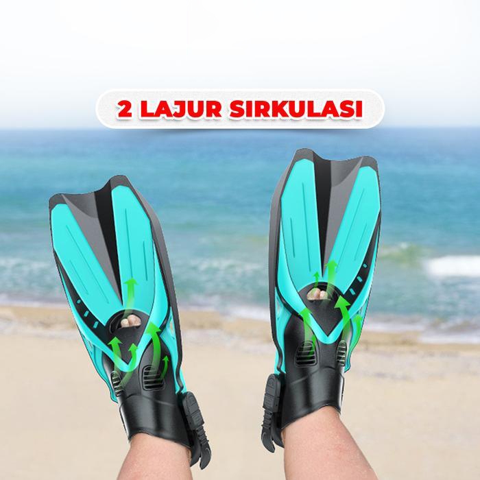 Azko Ws - Sepatu Kaki Katak Renang Fin Diving Renang Snorkeling Menyelam Untuk Dewasa 017-625