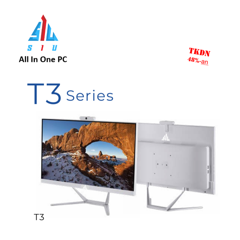 TKDN komputer AIO All in One PC Baru T3, Intel Core i7-12650, Layar 27 Inch, RAM 16/32GB, SSD 512GB/