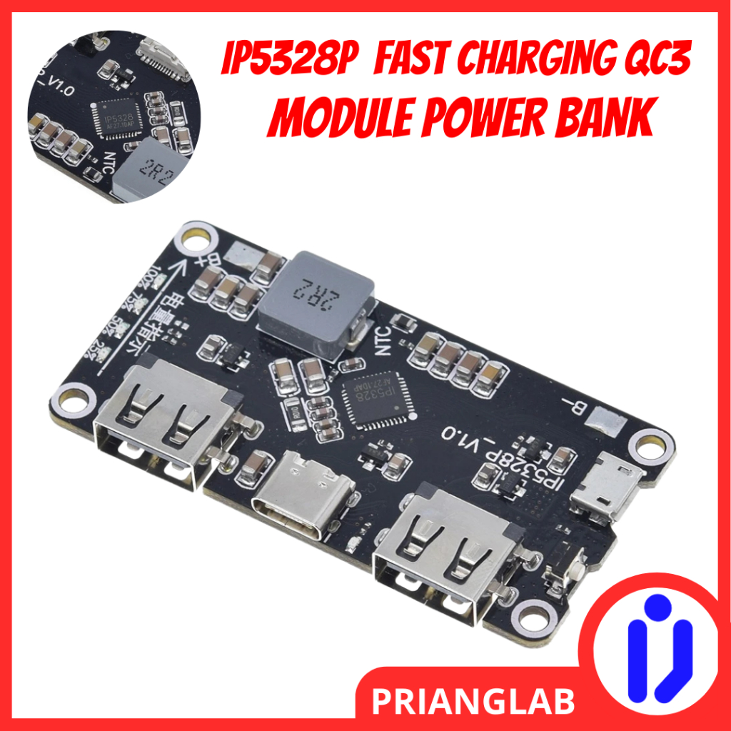IP5328P Module Powerbank Quick Charge 2 USB Fast Charging Qualcomm QC3