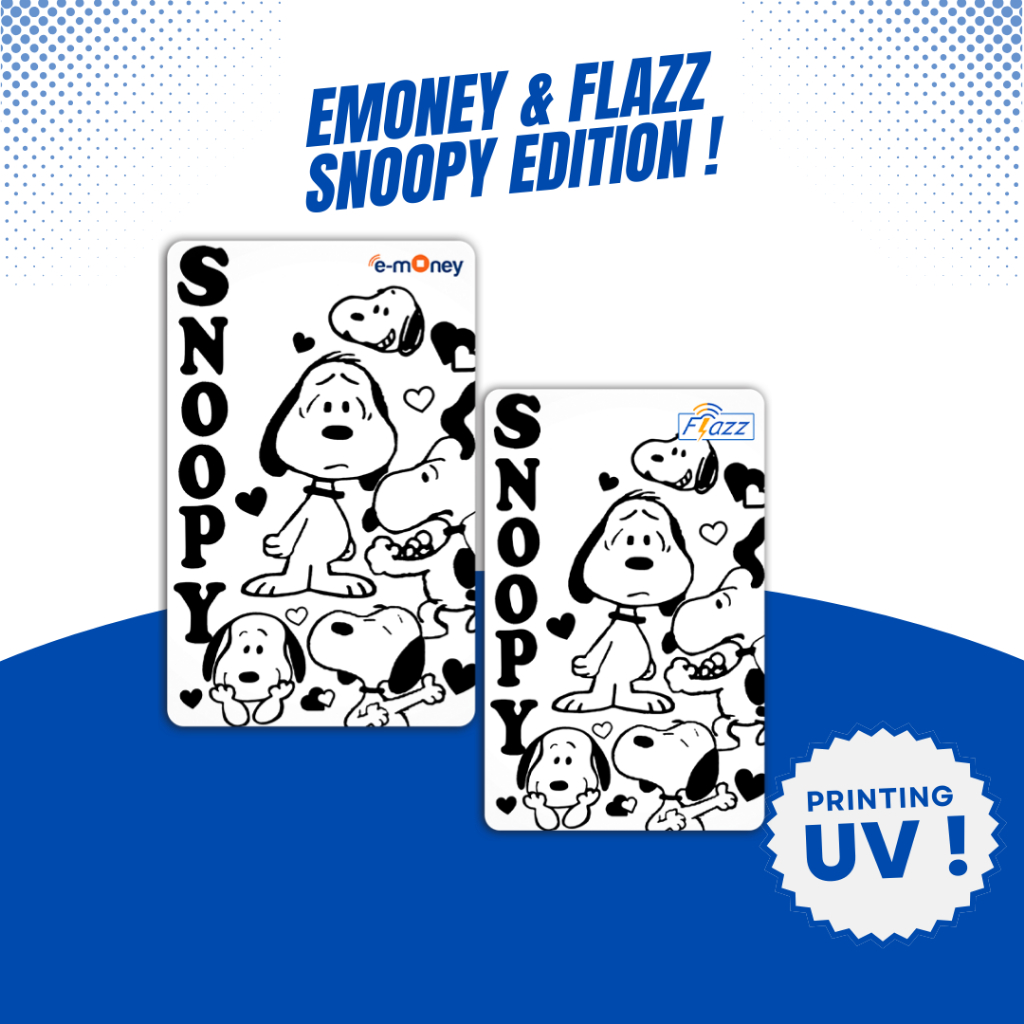Emoney / Flazz Gen 2 Edisi Snoopy - Custom Kartu Etoll Mandiri BCA - Support NFC