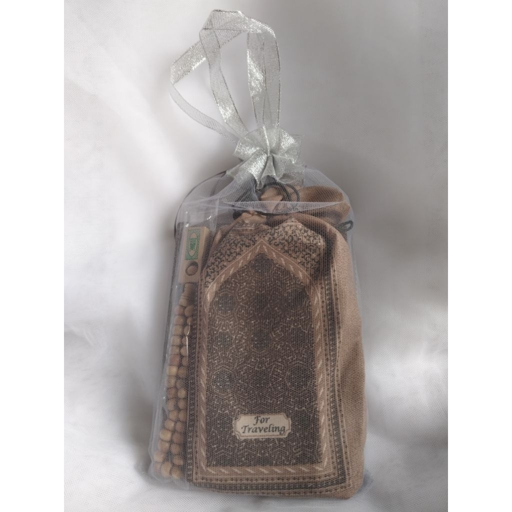 READY Kantong Tas Tile Serut Untuk Souvenir Yasin, Sajadah Travelling Pouch dan Tasbih