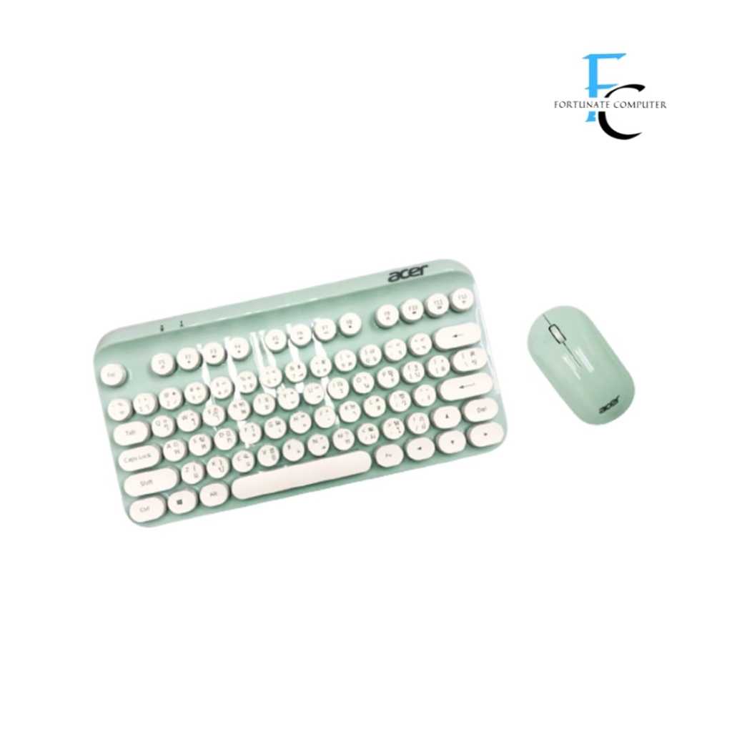 ACER Keyboard Mouse Wireless OAK950 Original Silent Super Lembut Termasuk Baterai