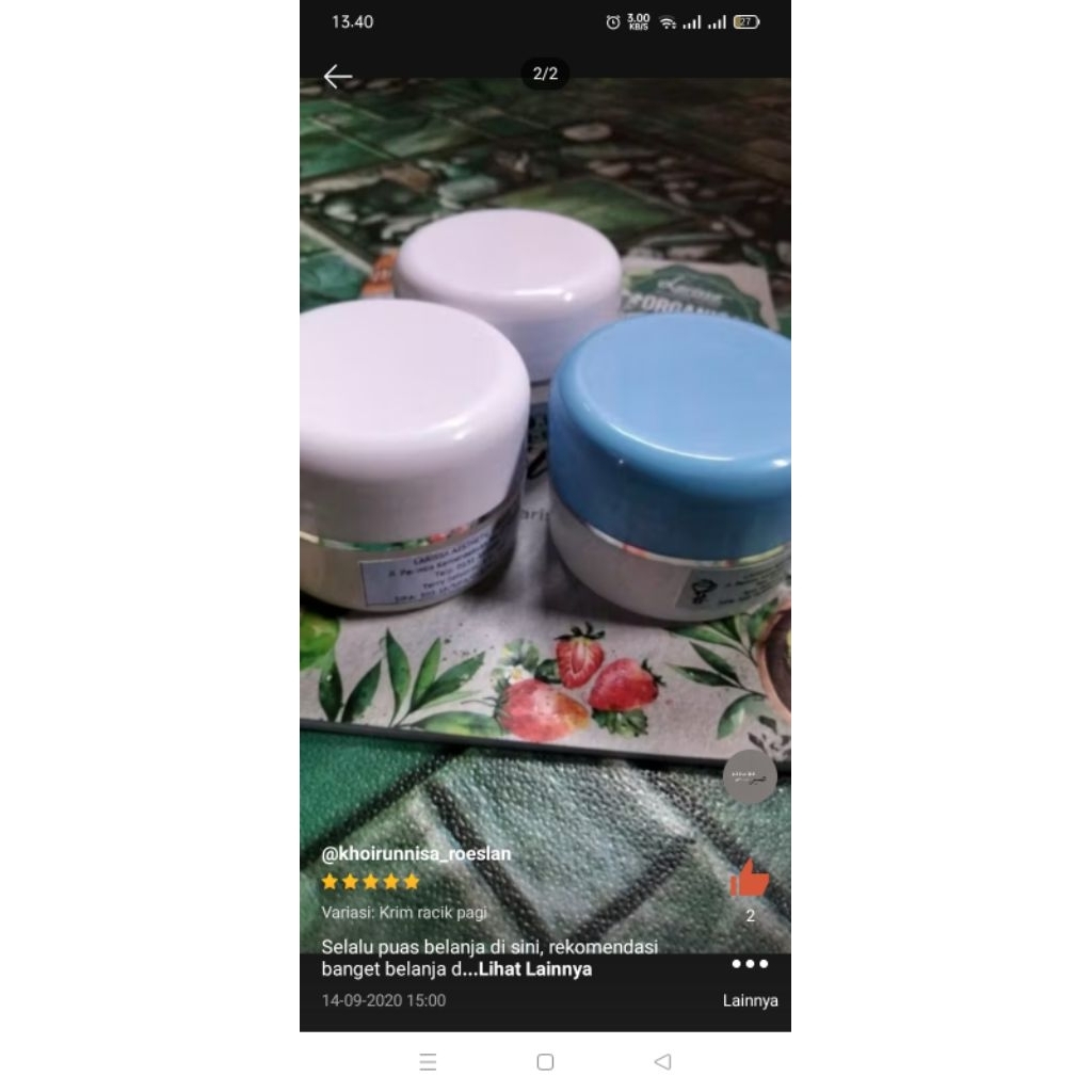 Krim Malam Larissa - Krim Pagi dan Malam Larissa