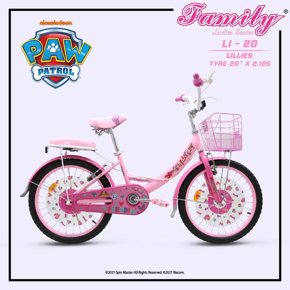 Sepeda Anak Roda Dua Family Mini Lillies 20 inch Keranjang