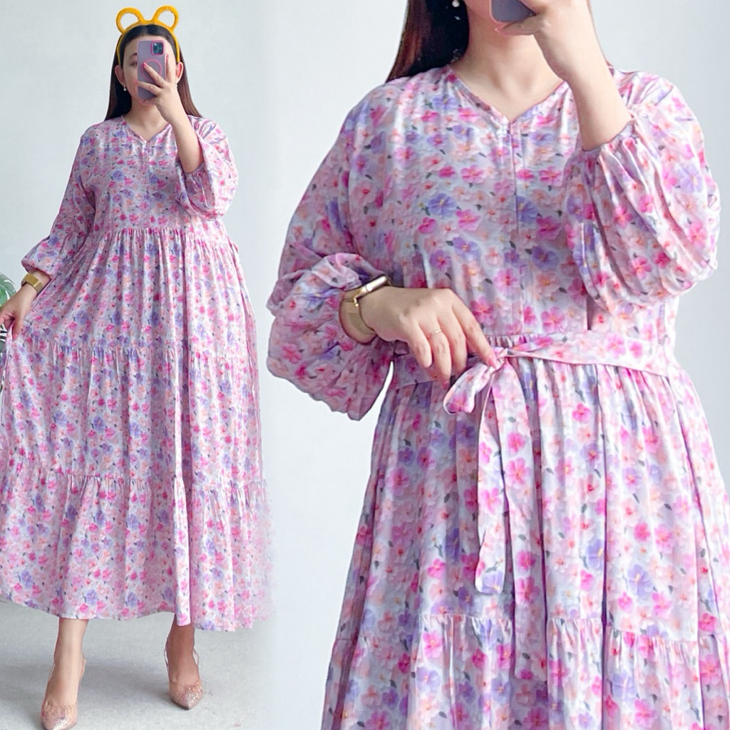 MISSDASTER - KAMILA DRESS RAYON MOTIF BUSUI FRIENDLY