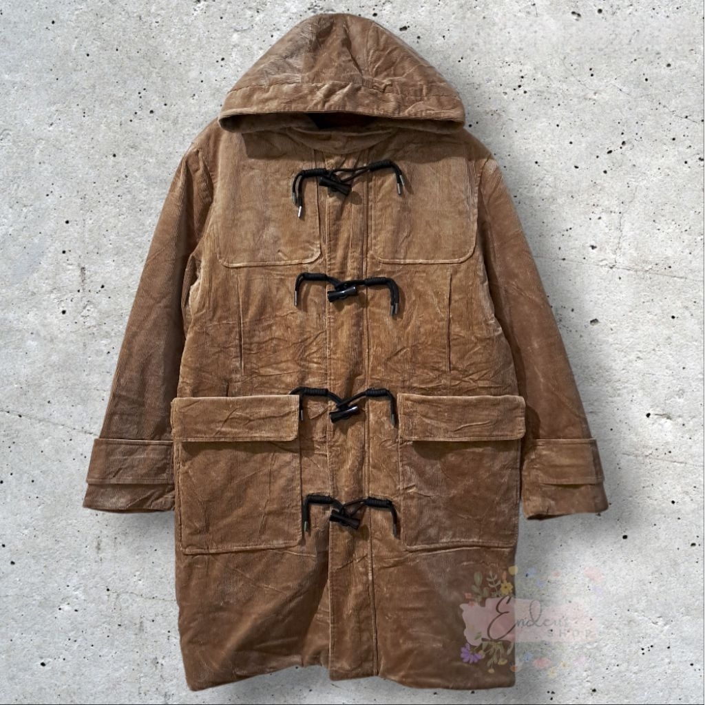 JAKET MUSIM DINGIN PUFFER CORDUROY KANCING KIMTAN SIZE XL