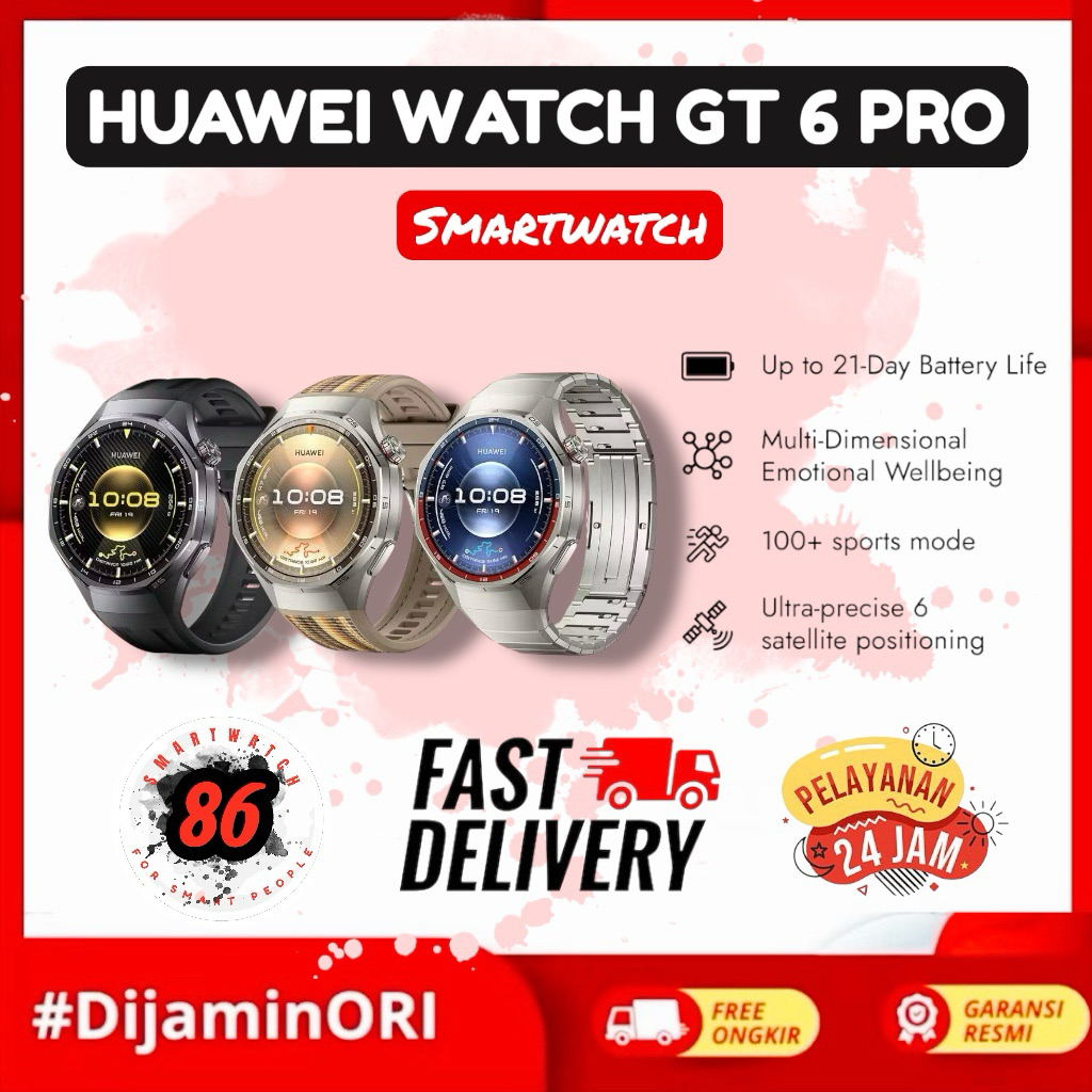 Huawei watch gt 6 pro 46mm garansi resmi brown