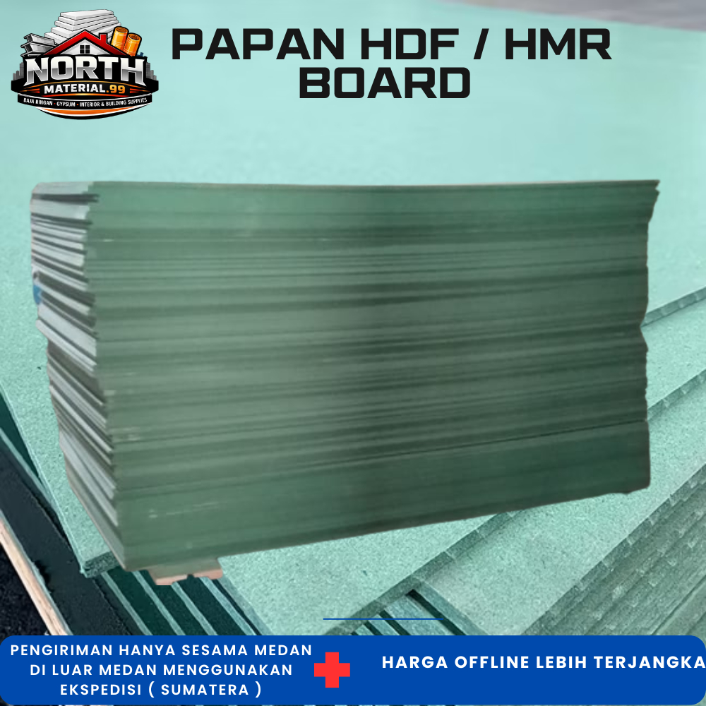 Papan HDF / HMR Hijau | Hmr Board 122x244