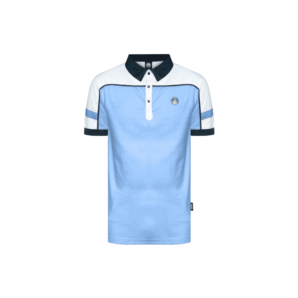 Prung Safin Poloshirt 80's Kaos Polo Wangky Warna Putih Biru